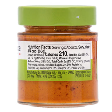 Fratelli D'Amico, Red Pepper Pesto Sauce, 4.06oz (130g)