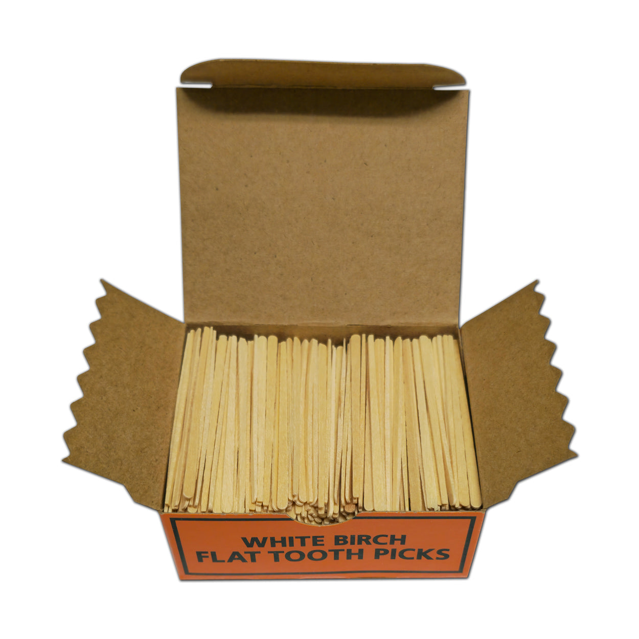 Flat Birchwood Toothpicks, 9000 Count (12 x 750)