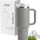 THE CLEAN HYDRATION CO. Insulated Ceramic Coated 40 oz Tumbler with Handle - (Aqua)