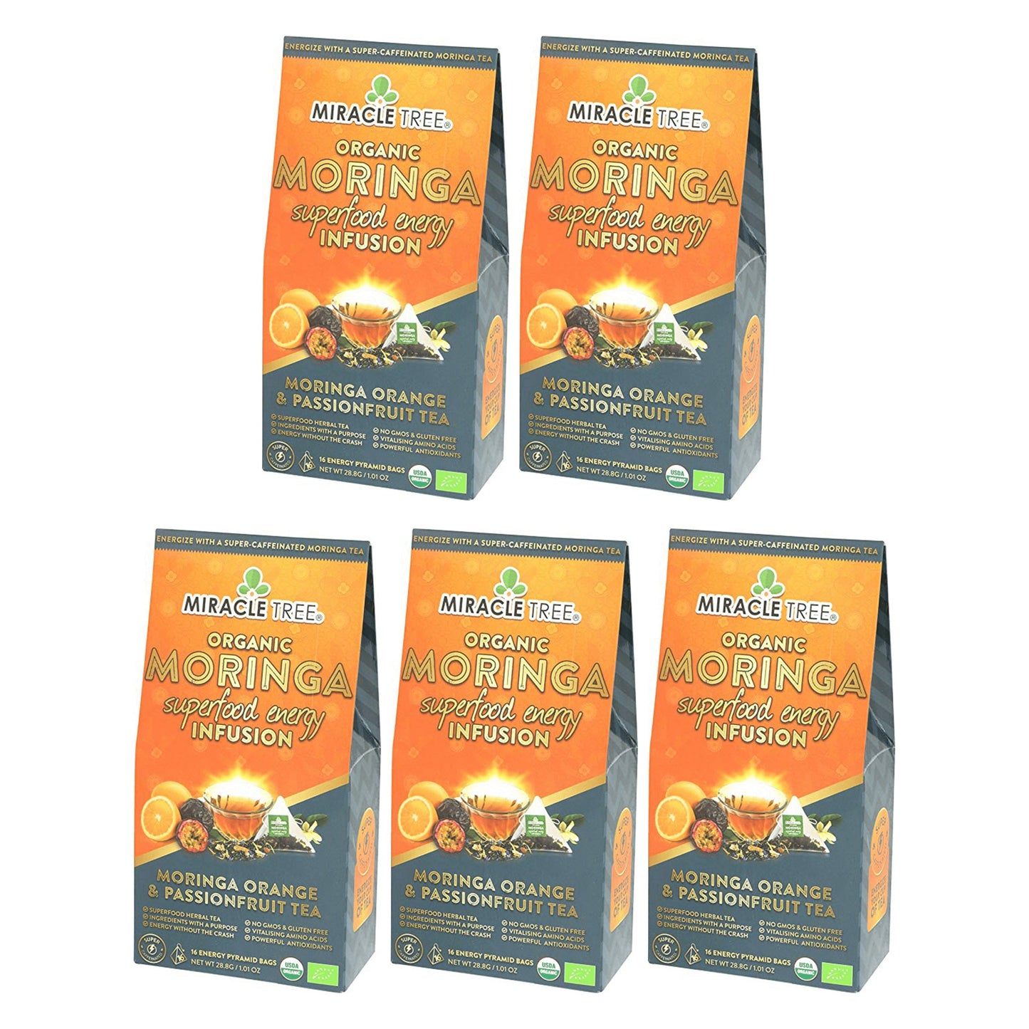 Organic Moringa Energy Tea - Orange Passionfruit - Natural Coffee Alternative