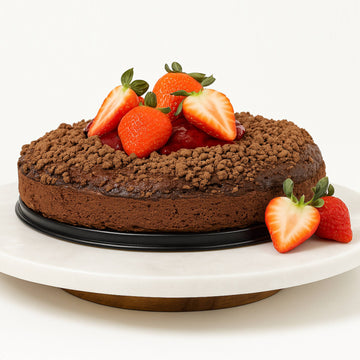 Andy Anand Gluten Free Chocolate Strawberry Cake 9" - Rich Moist And Decadent Cake for Dessert Lovers (2.5 lbs)