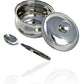 Ghee Pot (known as Ghilodi), Stainless Steel, with lid and spoon