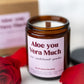 Aloe You Vera Much Candle – 8 oz Amber Jar | Funny Aloe Scented Soy Candle | Cute Gift Idea