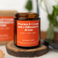 Peaches & Cream Candle – 8 oz Amber Jar Soy Candle – Sweet Fruity Dessert Scent – Cozy Home Fragrance
