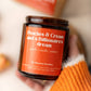 Peaches & Cream Candle – 8 oz Amber Jar Soy Candle – Sweet Fruity Dessert Scent – Cozy Home Fragrance