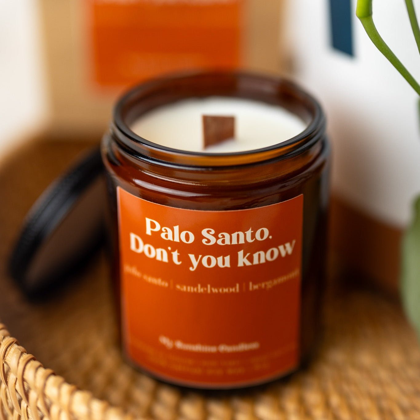 Palo Santo Don’t You Know Candle – 8 oz Amber Jar Soy Candle – Funny Relaxing Gift