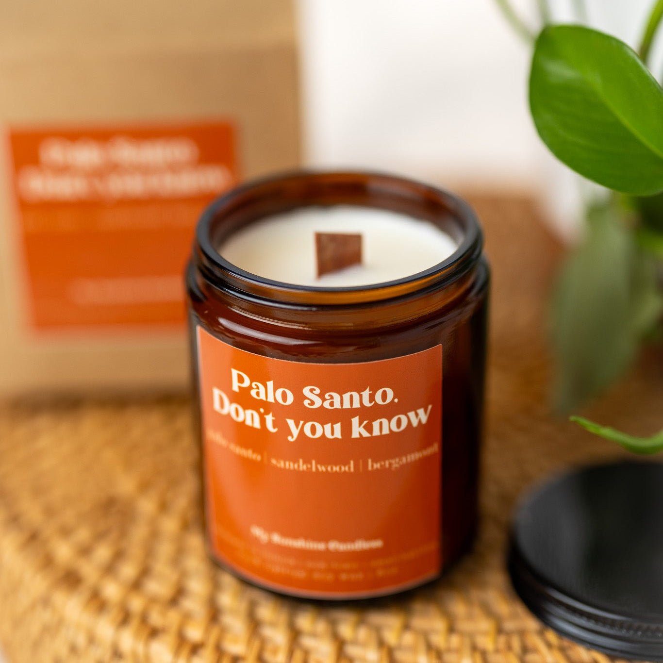 Palo Santo Don’t You Know Candle – 8 oz Amber Jar Soy Candle – Funny Relaxing Gift