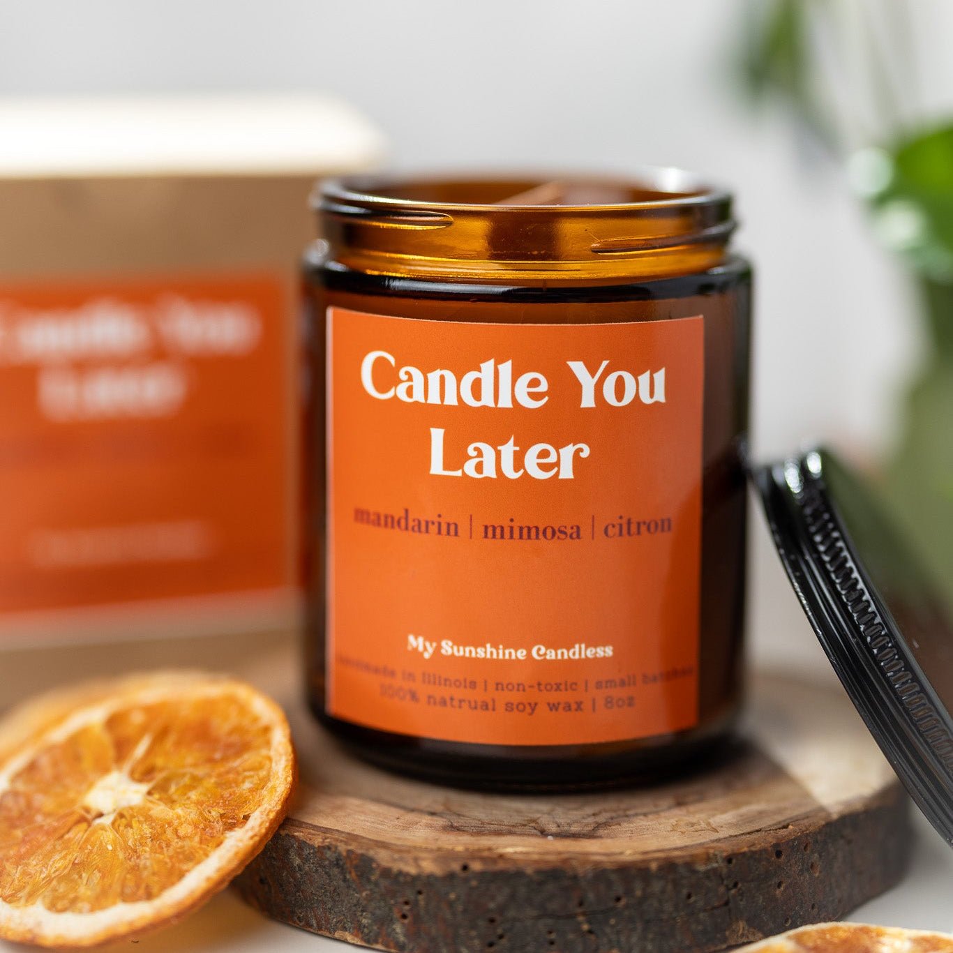 Candle You Later Candle – 8 oz Amber Jar Soy Candle – Funny Gift