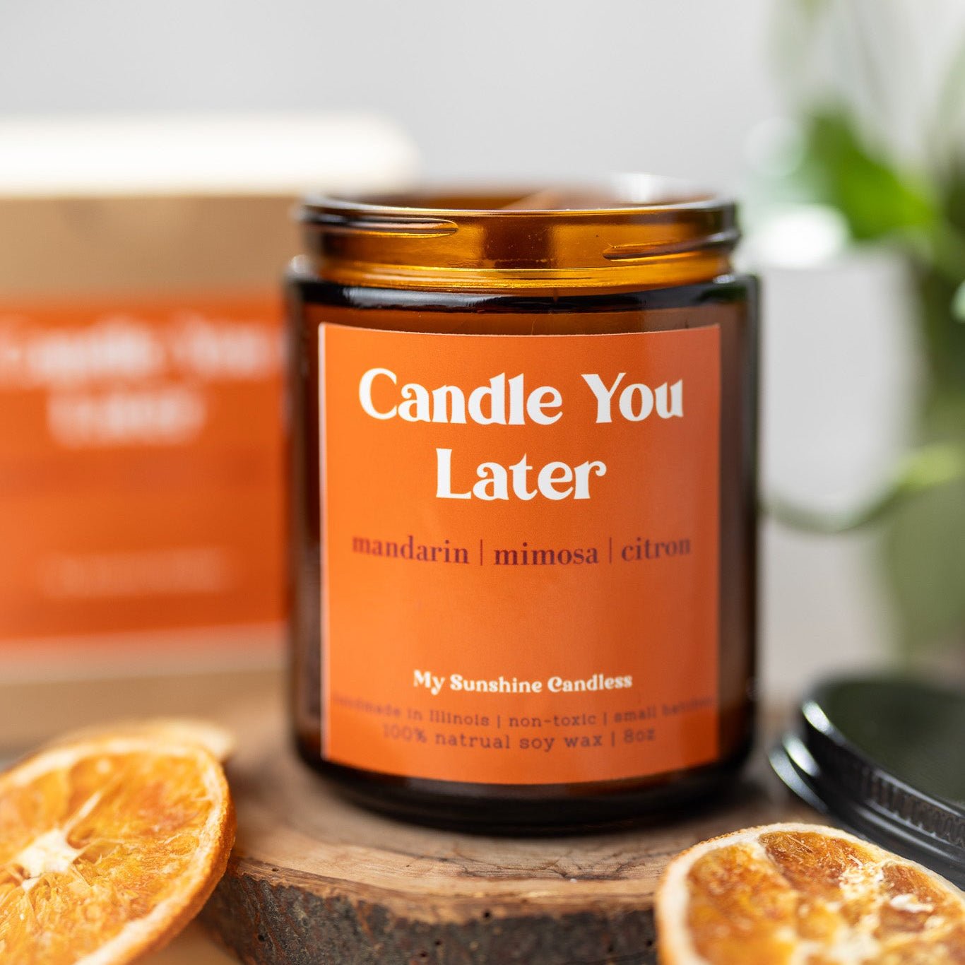 Candle You Later Candle – 8 oz Amber Jar Soy Candle – Funny Gift
