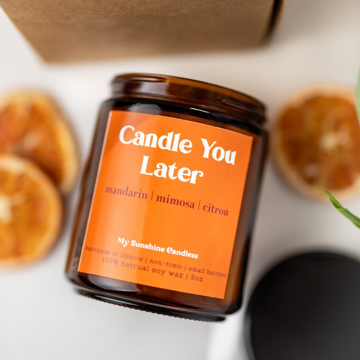 Candle You Later Candle – 8 oz Amber Jar Soy Candle – Funny Gift