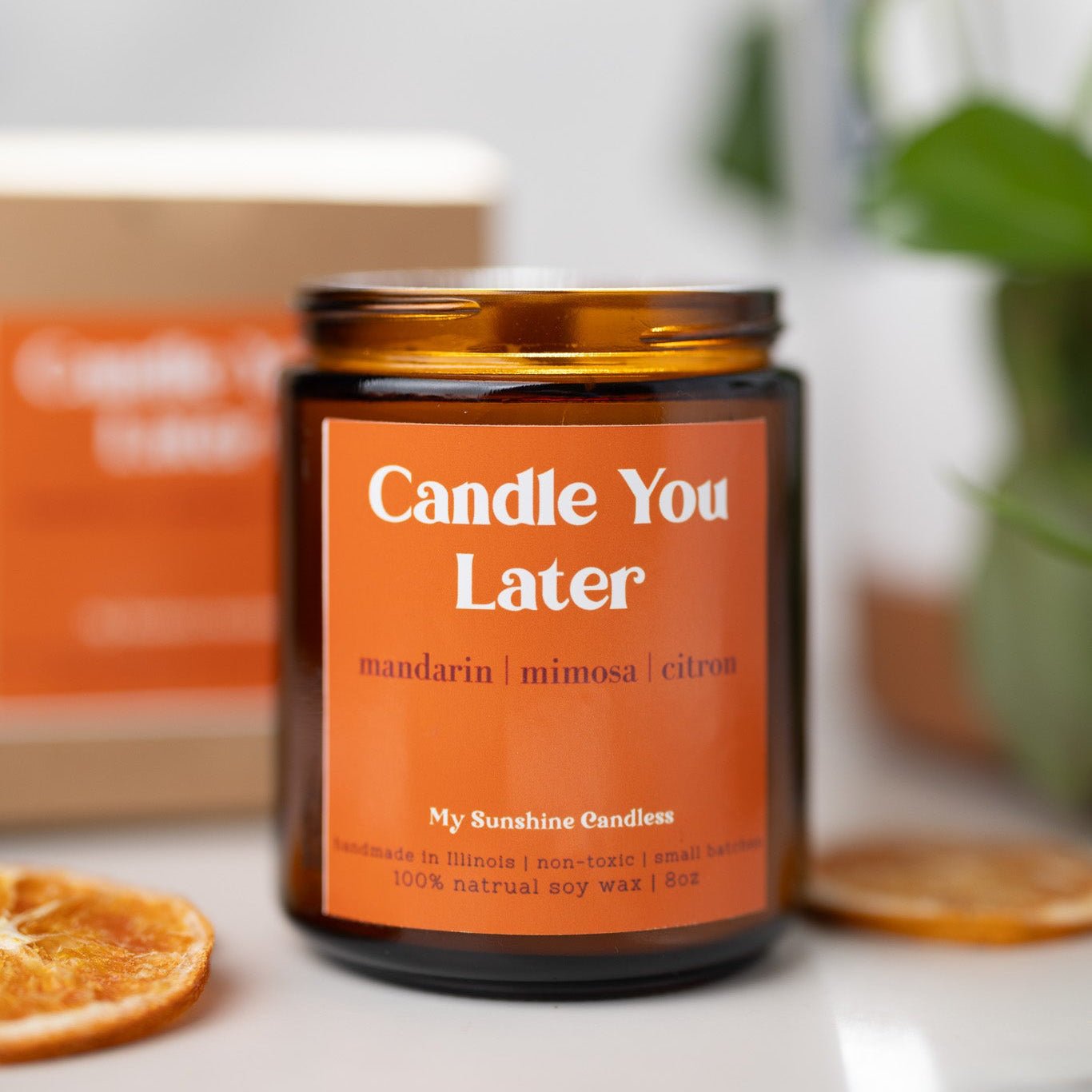 Candle You Later Candle – 8 oz Amber Jar Soy Candle – Funny Gift