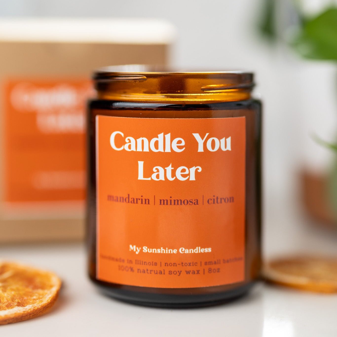 Candle You Later Candle – 8 oz Amber Jar Soy Candle – Funny Gift