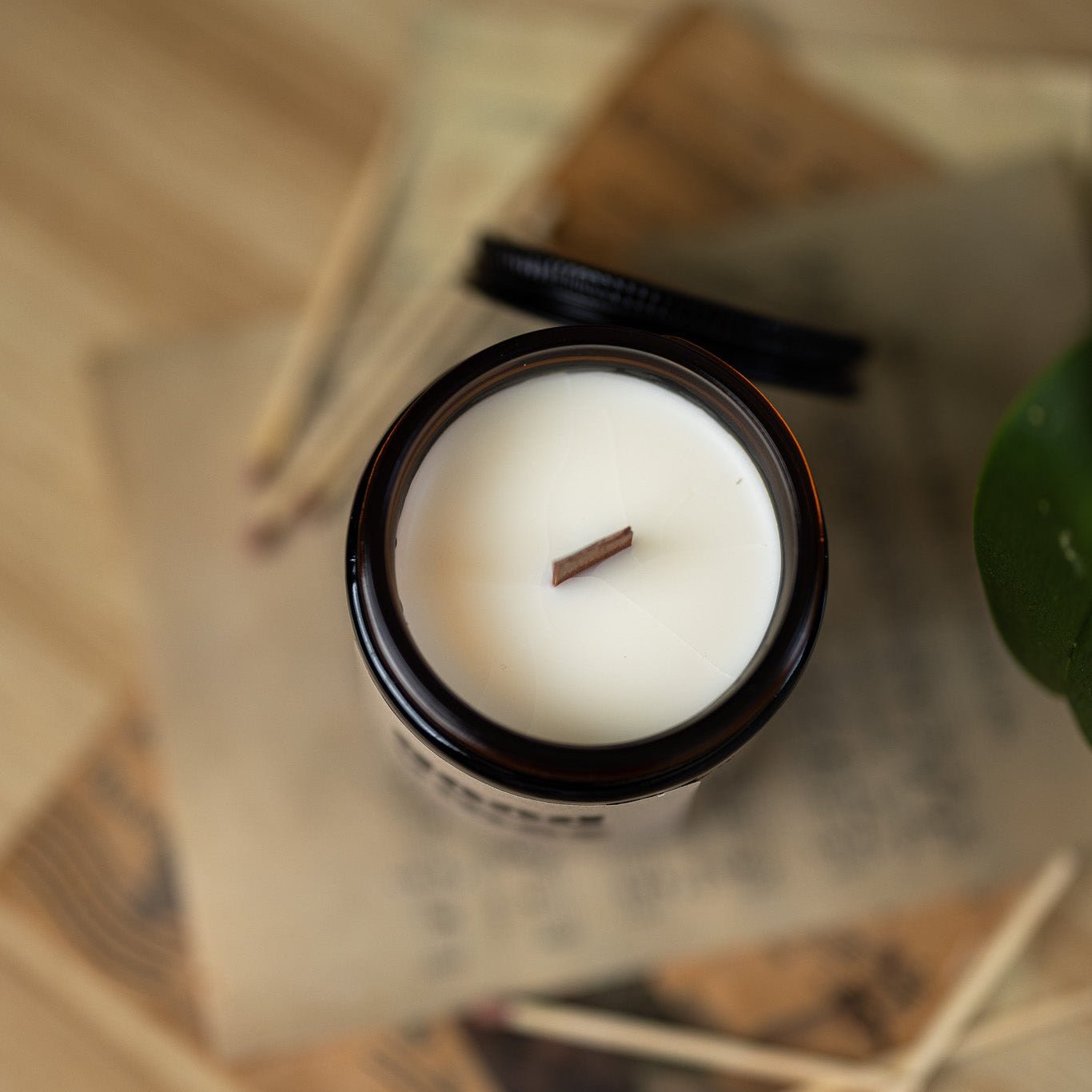 Good Vibes Amber Jar Candle 8 oz – Soy Wax Candle, Clean Burning, Non-Toxic, Handmade