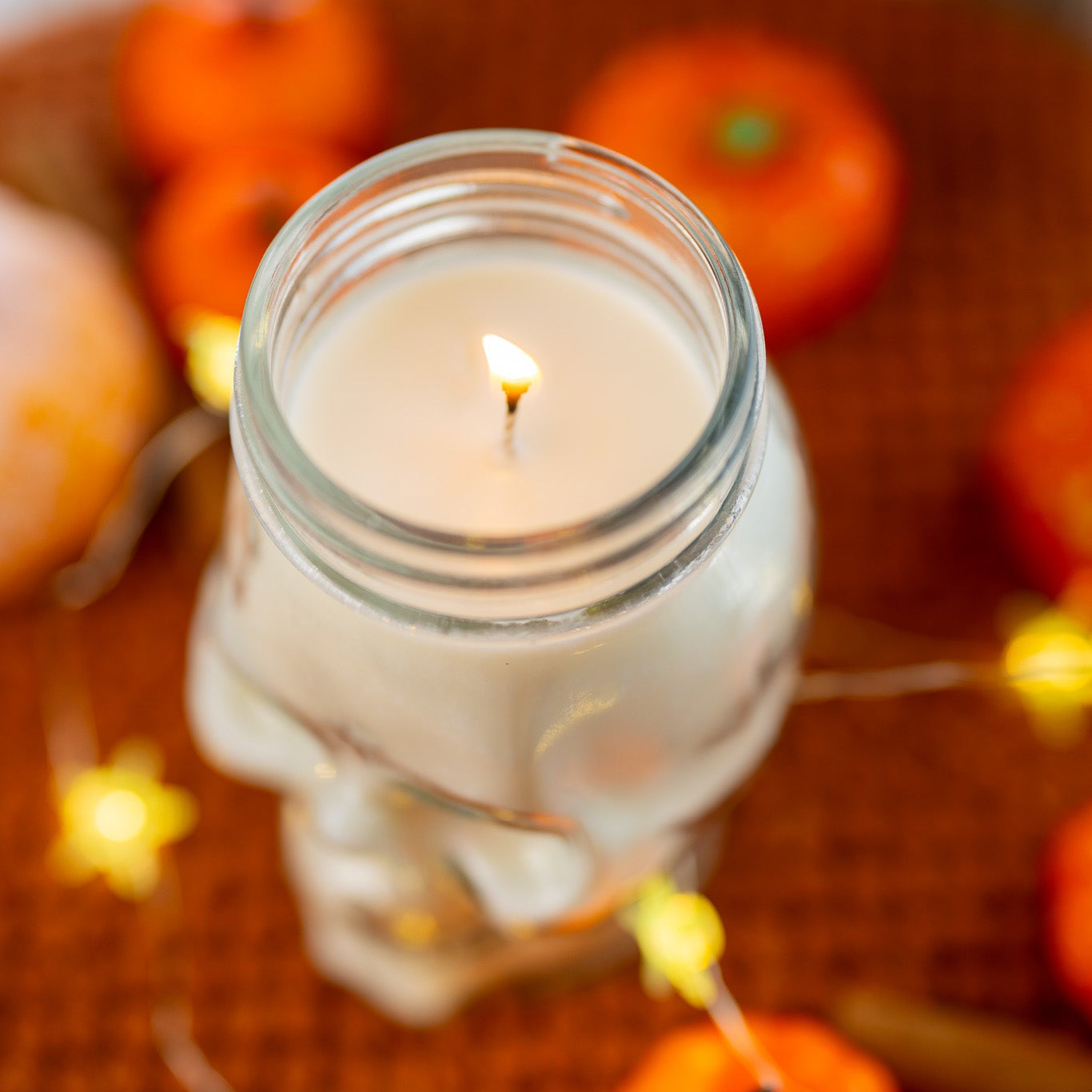 Skull candle Halloween