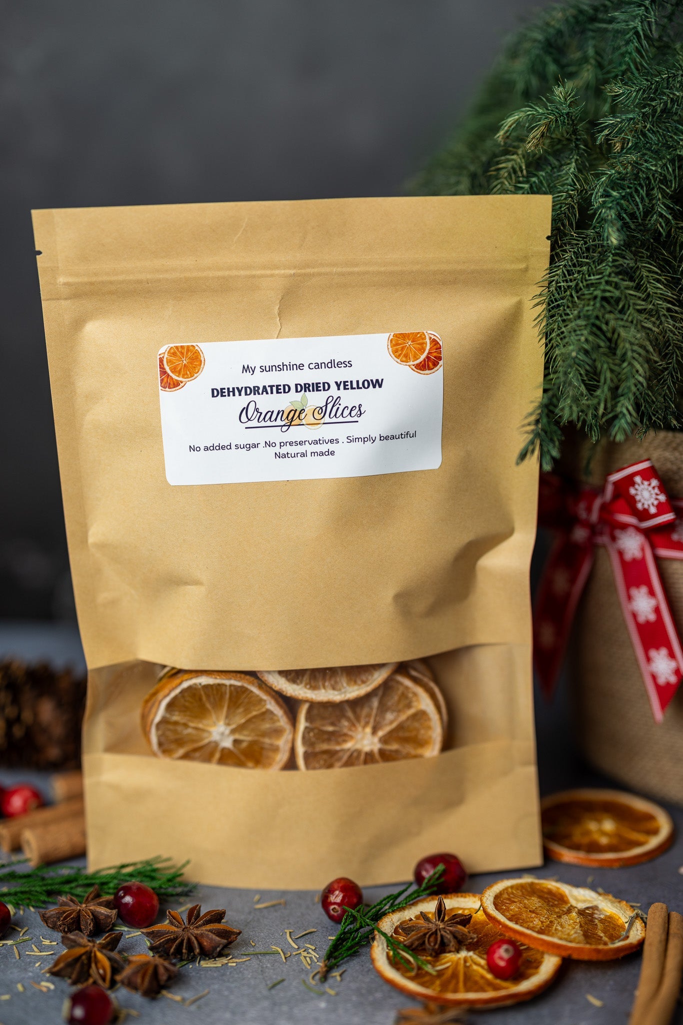 Dehydrated Orange Slices – All-Natural Dried Citrus for Drinks, Crafts & Décor