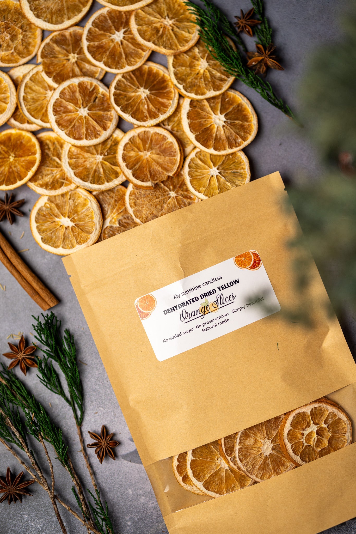 Dehydrated Orange Slices – All-Natural Dried Citrus for Drinks, Crafts & Décor