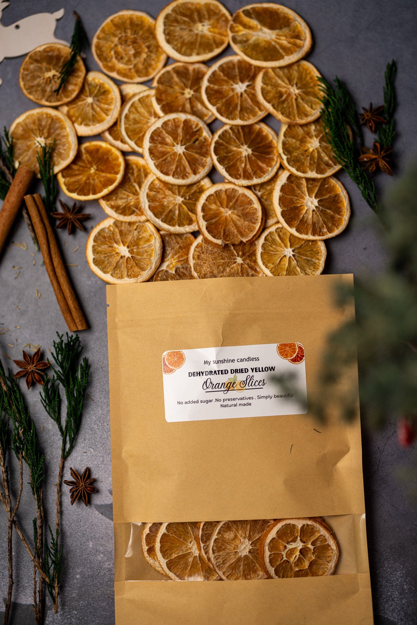 Dehydrated Orange Slices – All-Natural Dried Citrus for Drinks, Crafts & Décor