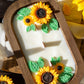 Wooden Sunflower Candle – Handcrafted Floral Soy Wax Candle – Rustic Home Decor Gift