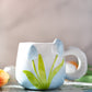Hand-Painted 3D Tulip Ceramic Coffee Mug (400ml) – Colorful Floral Tea Cup