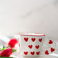 Cute Heart-Shaped Ceramic Mug with Red Heart Design – Romantic Love Gift Cup