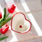 Cute Heart-Shaped Ceramic Mug with Red Heart Design – Romantic Love Gift Cup
