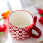 Bowknot Heart Ceramic Mug with Dots Pattern – Romantic Coffee & Tea Cup for Gifts