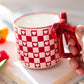Bowknot Heart Ceramic Mug with Dots Pattern – Romantic Coffee & Tea Cup for Gifts