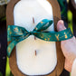 Wood Dough Bowl Candle – Handcrafted Soy Wax Bowl Candle – Rustic Farmhouse Home Decor