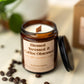 Blessed Stressed & Coffee Obsessed Candle – 8 oz Amber Jar Soy Candle – Funny Coffee Lover Gift