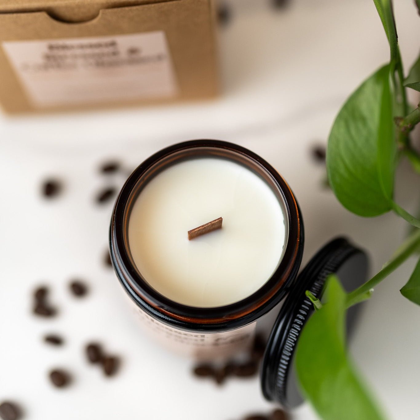 Blessed Stressed & Coffee Obsessed Candle – 8 oz Amber Jar Soy Candle – Funny Coffee Lover Gift