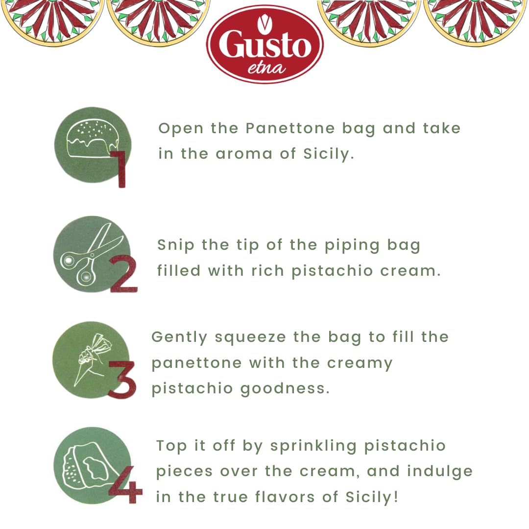 Gusto Etna Sicilian Panettone with Pistachio Cream