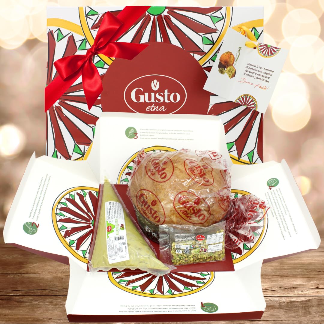 Gusto Etna Sicilian Panettone with Pistachio Cream