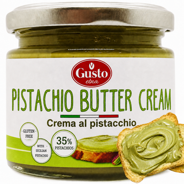 Gusto Etna Sicilian Pistachio Cream Spread – 35% Pistachio – 190g (6.7 oz)