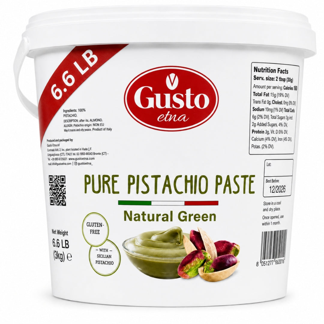 Gusto Etna 100% Pistachio Paste – 3kg / 6.6 lb
