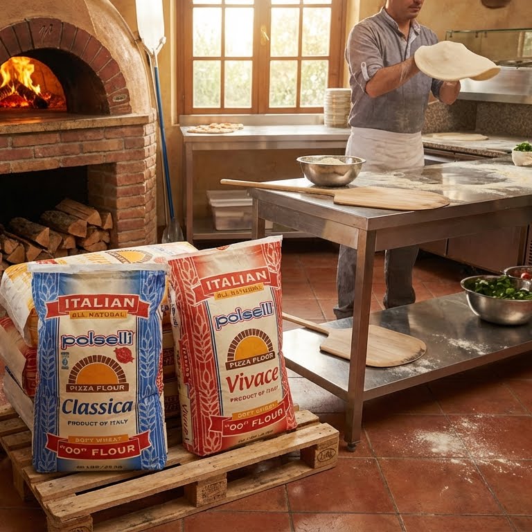 Polselli, Classica Tipo 00 Pizza Flour, Neapolitan, 55 lb  (25 kg)