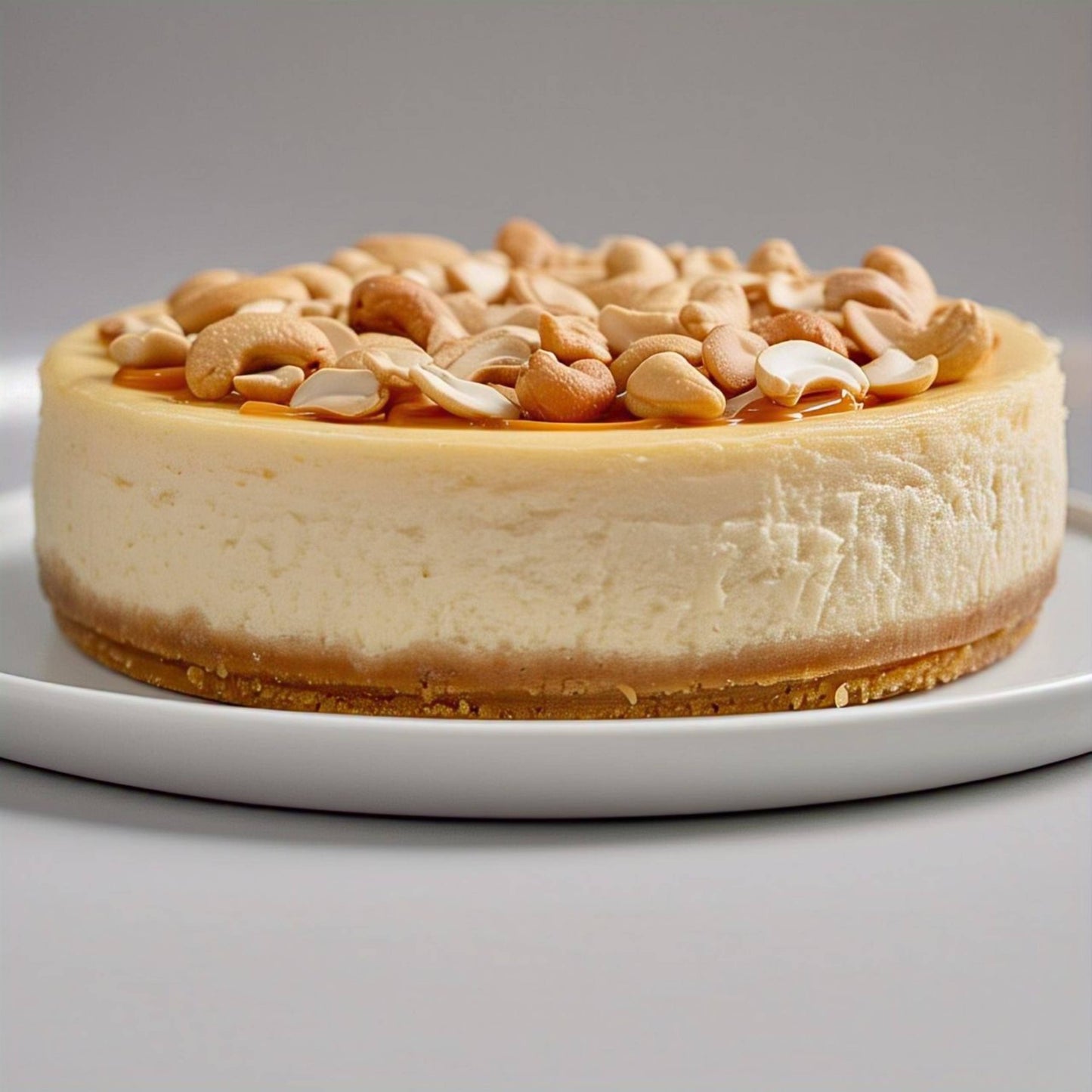 Andy Anand Gluten Free Sugar Free Caramel Cashew Cheesecake 9"- Delicious-Decadent Guilt-Free Treat" Best Cheese Cake Near Me For Celebrations & Delicious Diabetic Dessert (2.6 lbs)