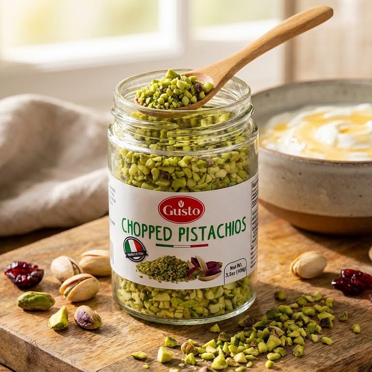 Gusto Etna Sicilian Raw Chopped Pistachios – 100g / 3.5 oz