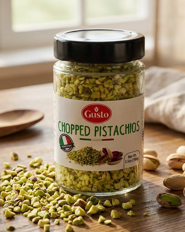 Gusto Etna Sicilian Raw Chopped Pistachios – 100g / 3.5 oz