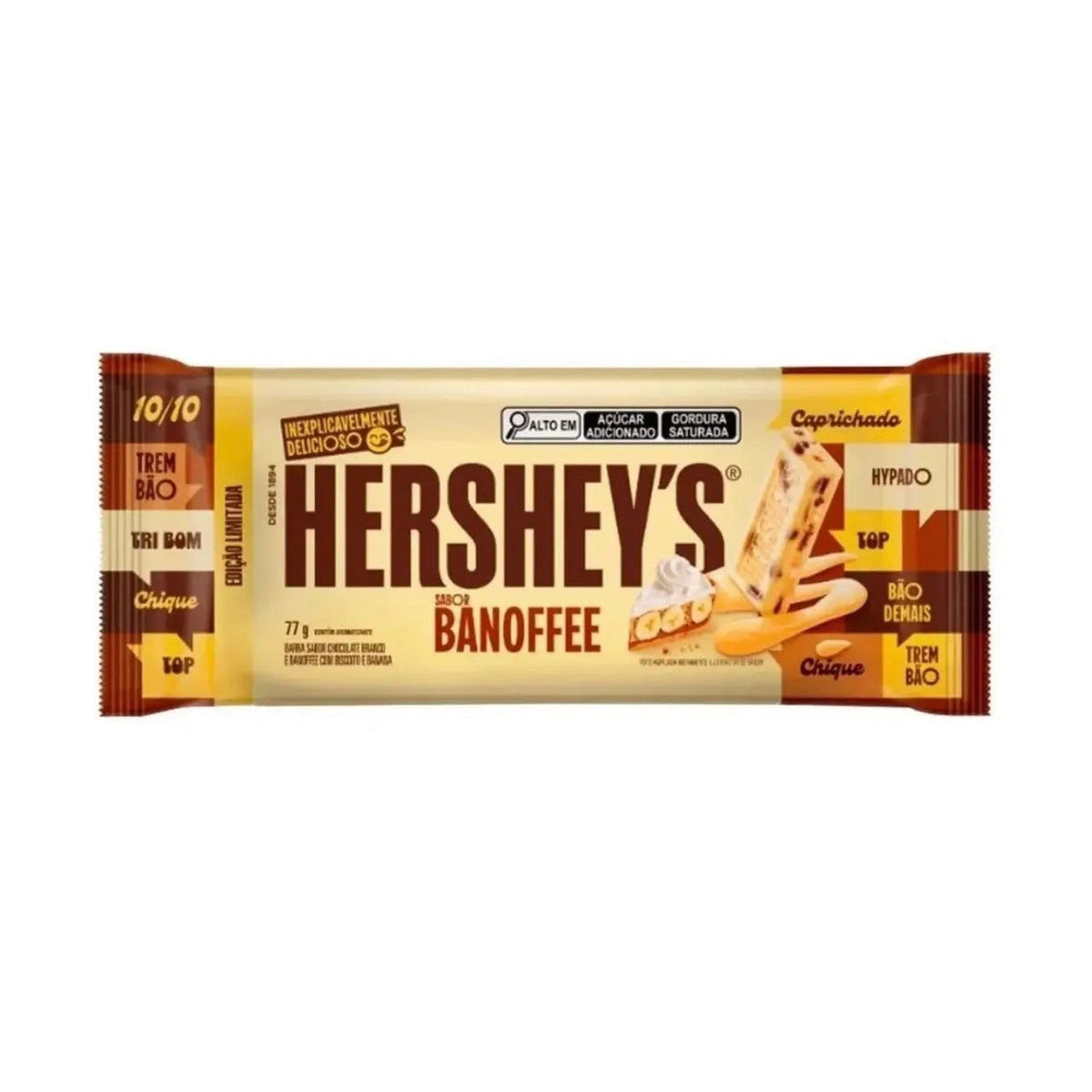 Hershey’s Banoffee White Chocolate Bar – Banana Toffee Biscuit Chocolate (Brazil)
