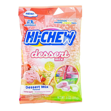Morinaga Hi-Chew Dessert Chewy Candy Mix with Strawberry Ice Cream, Candy Apple and Key Lime Pie