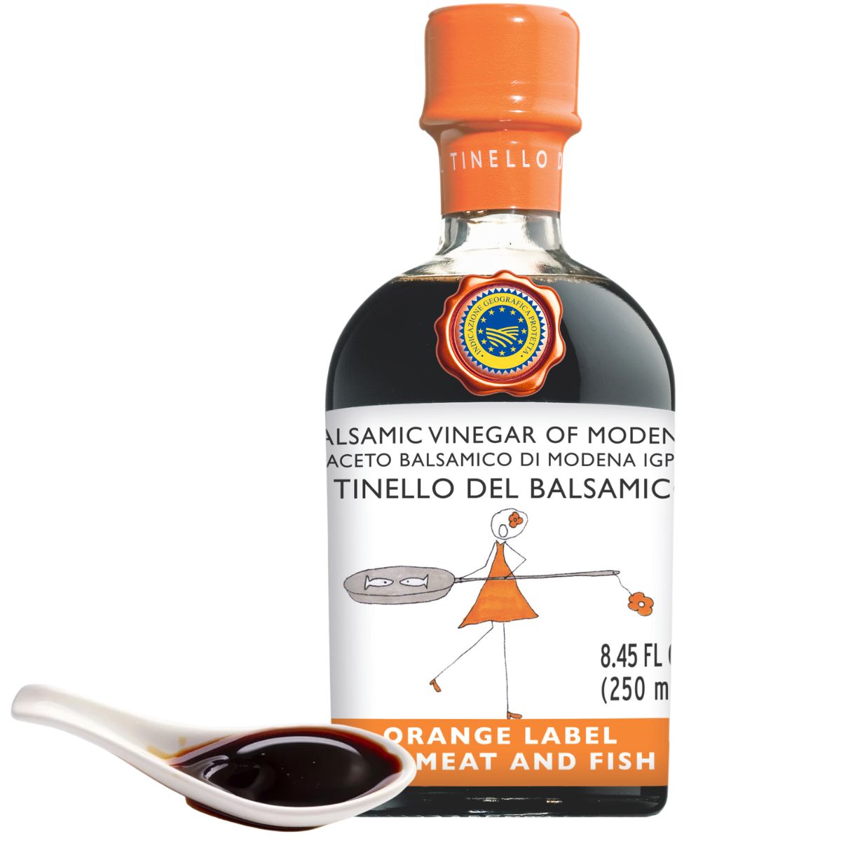 IL TINELLO, Aceto Balsamico di Modena IGP, Orange Label, (8.5 fl oz) 250ml