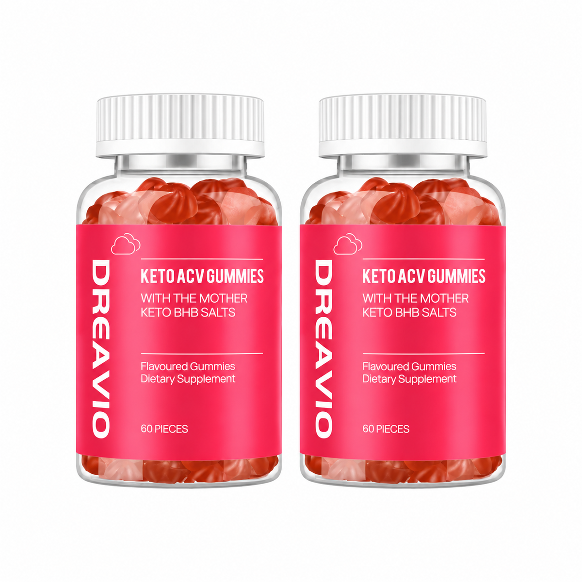 Dreavio Sugar-Free Apple Cider Vinegar Gummies with the Mother – 1,000 mg, 120 Count