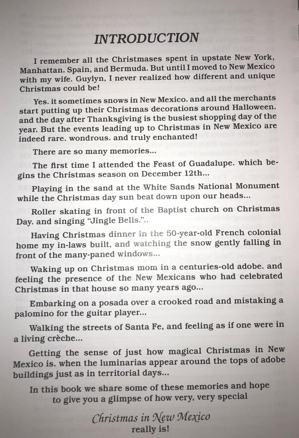 cookbook "Christmas In New Mexico"