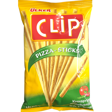 ULKER CLIP STIK Pizza - Deliciously Crunchy Snack Sticks for Savory Bites on the Go