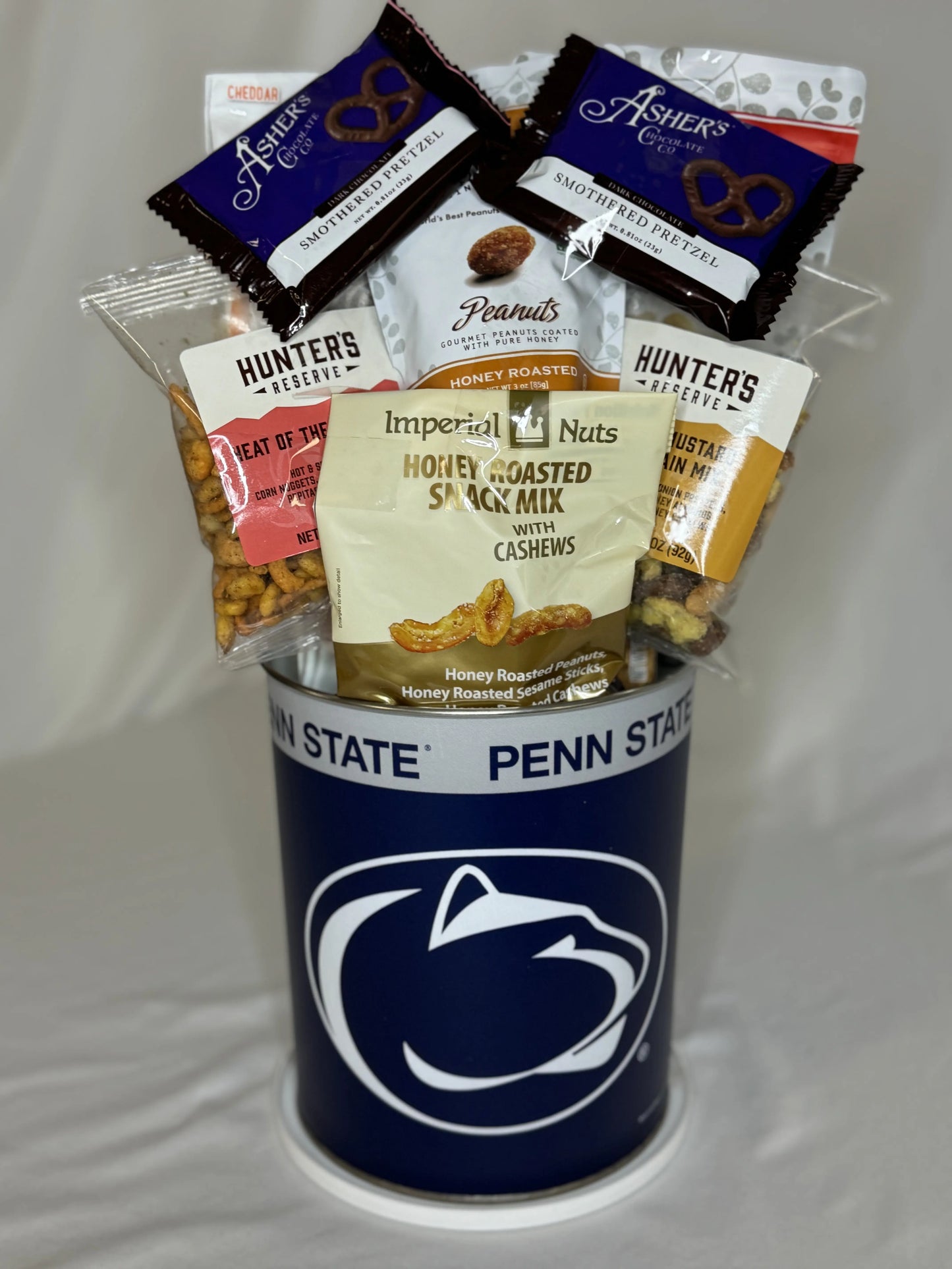 Penn State Nittany Lions Gift Tin Basket - USA Made with Premium Snacks