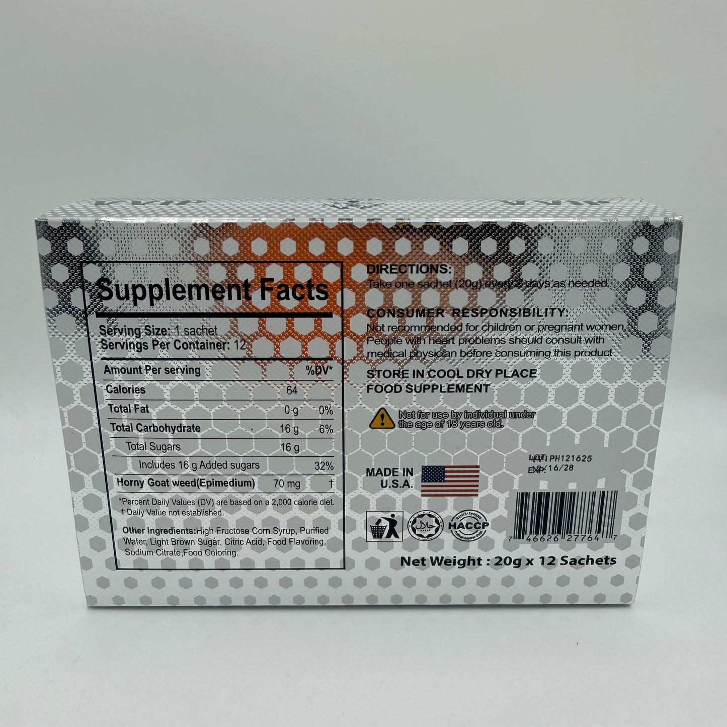 Platinum Honey — Pure Honey Sachets — 20g x 12 Pack