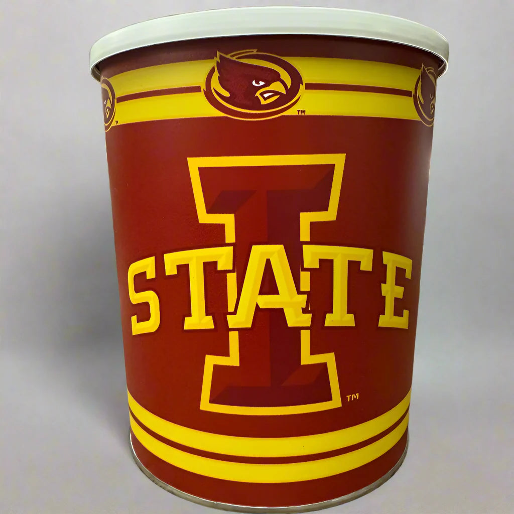 Iowa State Cyclones Gift Tin Basket - Savory or Sweet - Made in USA