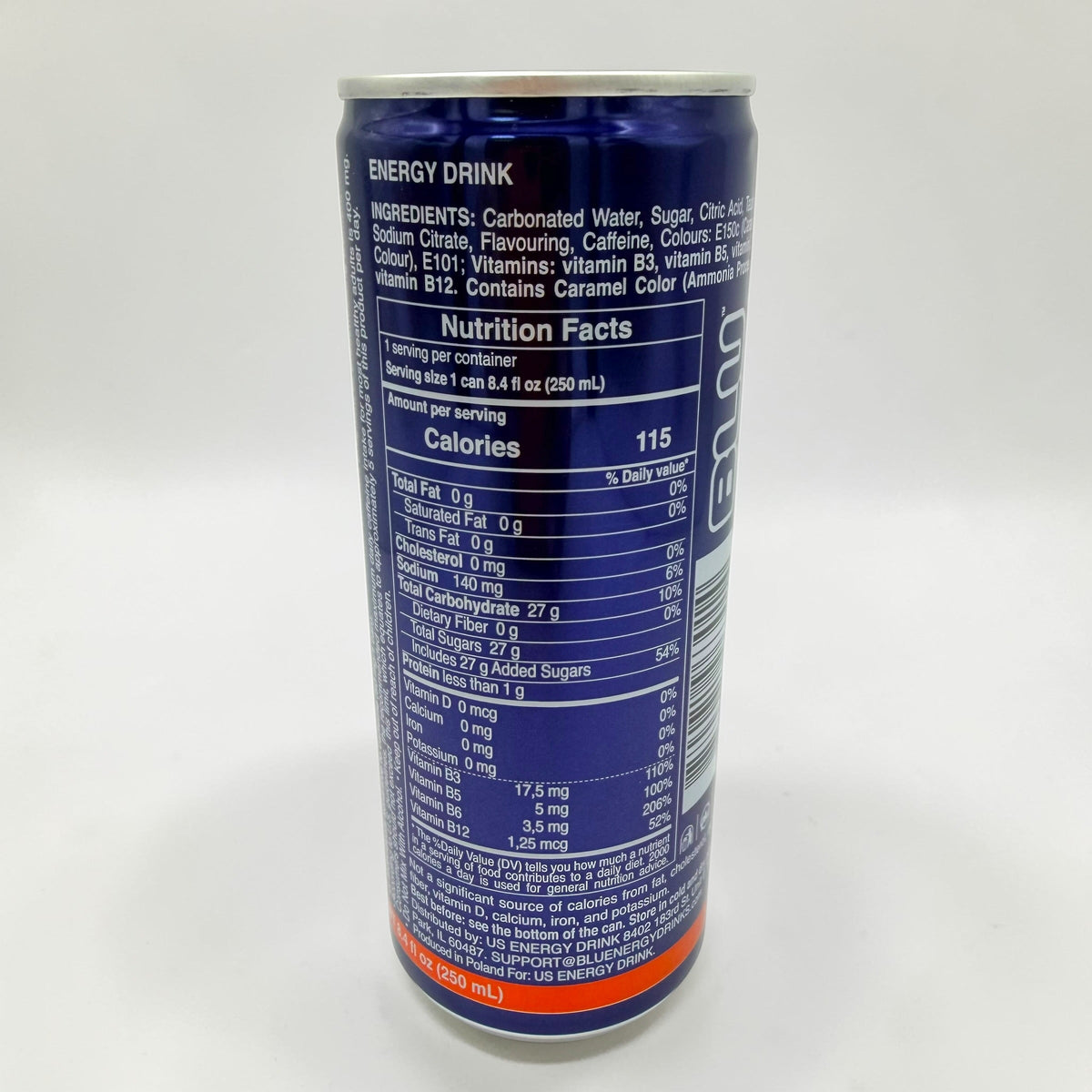 BLU DAY Refreshing  Classic Energy Drink 250ml Can
