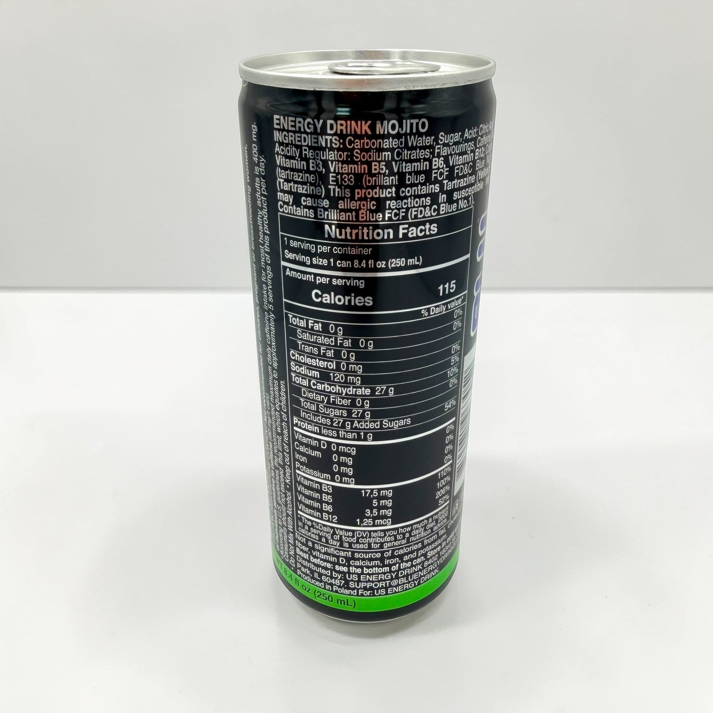 BLU Mojito Energy Drink 250ml Can