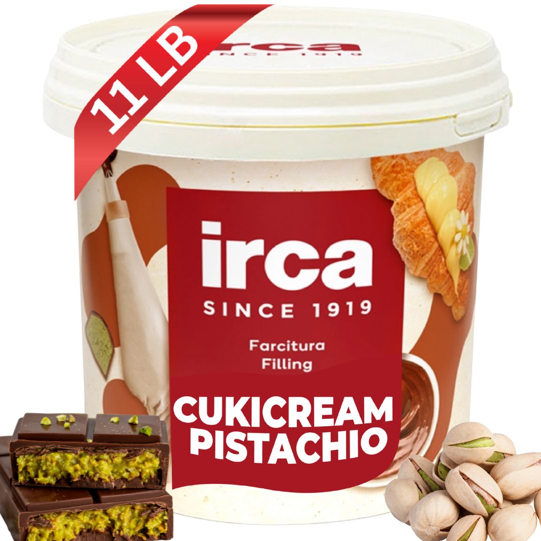 Irca,  Cukicream Pistachio Cream Filling, DUBAI CHEWY COOKIE CREAM, 11 lb (5 kg), 두바이 쫀득한 쿠키 크림 Pistachio Cream Bucket